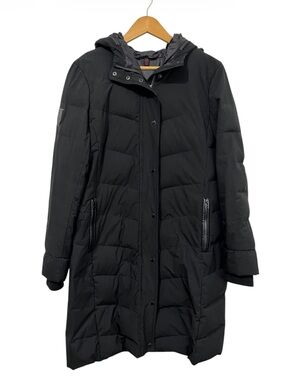 Atelier Noir Cathy Coat - Black Long Puffer Coat with Hood